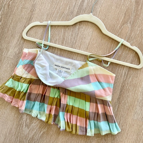Mara Hoffman Sage Flag Stripe Crop Top XS - Picture 5 of 5